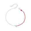 925 Sterling Silver & Plated White Gold 160+30mm Bracelet