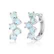 925 Sterling Silver Earrings with Translucent Opal
