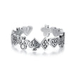 925 Sterling Silver Oxidized Silver 0.5cm Ring