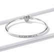 925 Sterling Silver 17.0 cm Oxidized CZ Bracelet for Women