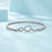 925 Sterling Silver Infinity Love Bracelet for Women - Size 17.0