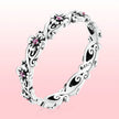 925 Sterling Silver Oxidized CZ Pavé Ring Size 6 for Women