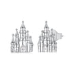 925 Sterling Silver Plated White Gold Earrings for Women, Size 1.3*1.0cm