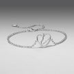925 Sterling Silver Plated White Gold Bracelet 21cm for Women
