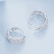 925 Sterling Silver White Gold Plated Pave Setting CZ Earrings 13*6mm for Women