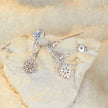 925 Sterling Silver Earrings with Plated White Gold, 2.2*0.7cm, Enamel + Pavé Setting for Women