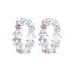 925 Sterling Silver Pavé CZ White Gold Plated Earrings for Women