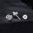 925 Sterling Silver Moissanite 0.03 Carat Earrings for Women