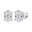 925 Sterling Silver Earrings with Pavé Setting CZ, 0.7*0.5cm, for Women