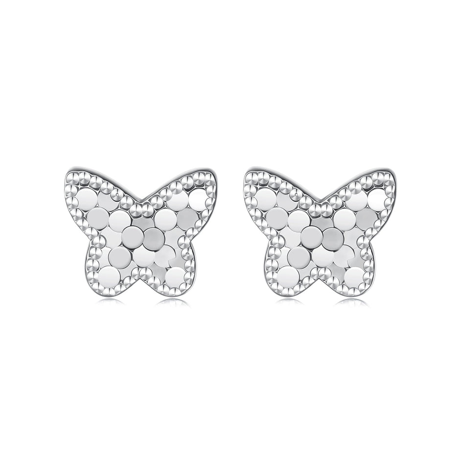 925 Sterling Silver Earrings with Plated White Gold for Women
