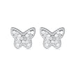 925 Sterling Silver Earrings with Plated White Gold for Women