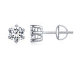925 Sterling Silver Pavé Set CZ Earrings for Women - 0.5x0.5 cm