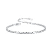 925 Sterling Silver + White Gold Plated Bracelet