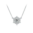 925 Sterling Silver Necklace with Pavé Setting CZ - Length 400+50mm - Women