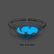 925 Sterling Silver & White Gold Luminous Stone Ring for Women