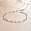 925 Sterling Silver & Plated Platinum Bracelet - 17+5cm Length