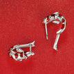 925 Sterling Silver Enamel and CZ Earrings with Platinum Plating for Women