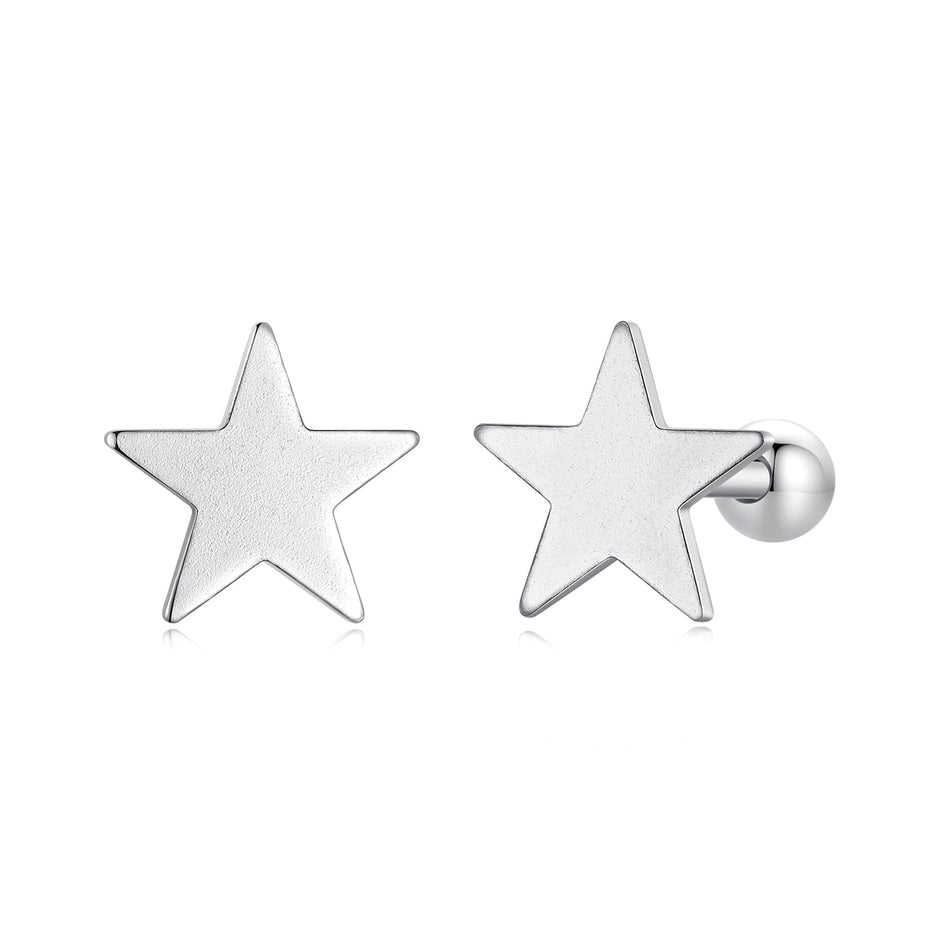 925 Sterling Silver Earrings 0.7cm