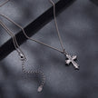 925 Sterling Silver Plated White Gold Moissanite Necklace 40+5cm for Women