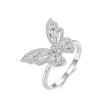 925 Sterling Silver White Gold Plated 1.9mm CZ Pavé Setting Ring Size 7 for Women