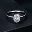 925 Sterling Silver 1.6mm Moissanite 1ct Ring in Size 6 for Women