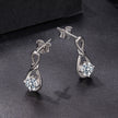 925 Sterling Silver 0.5 Carat Moissanite Earrings for Women