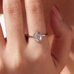 925 Sterling Silver Ring with Transparent Glass and CZ, 0.15cm Width, for Women
