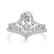 925 Sterling Silver 0.5 Carat Moissanite Ring in Size 6 for Women