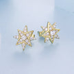 925 Sterling Silver Pavé Setting Gold Plated Earrings