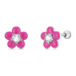 S925 Sterling Silver CZ Pavé Enamel Oxidized Earrings