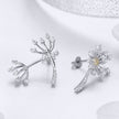 925 Sterling Silver Jewelry Set with Pavé Setting CZ, 2.0*1.4cm