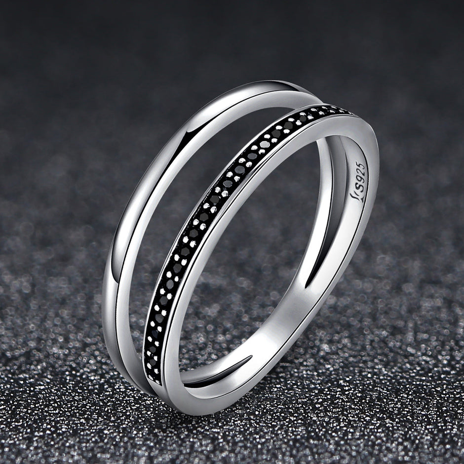 925 Sterling Silver 0.6CM Width Ring Size 6 for Women