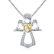 925 Sterling Silver Necklace with Pendant 1.7x2.1CM for Women