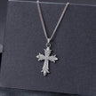 925 Sterling Silver Plated White Gold Moissanite Necklace 40+5cm for Women