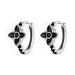 925 Sterling Silver Enamel and CZ Earrings for Women