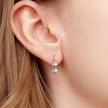 925 Sterling Silver Earrings 1.8*0.5cm for Women