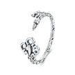 925 Sterling Silver Oxidized 0.14-0.8cm Ring for Women