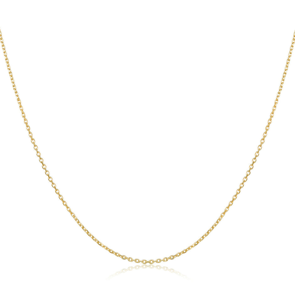 925 Sterling Silver Gold Plated 40cm Necklace for Women