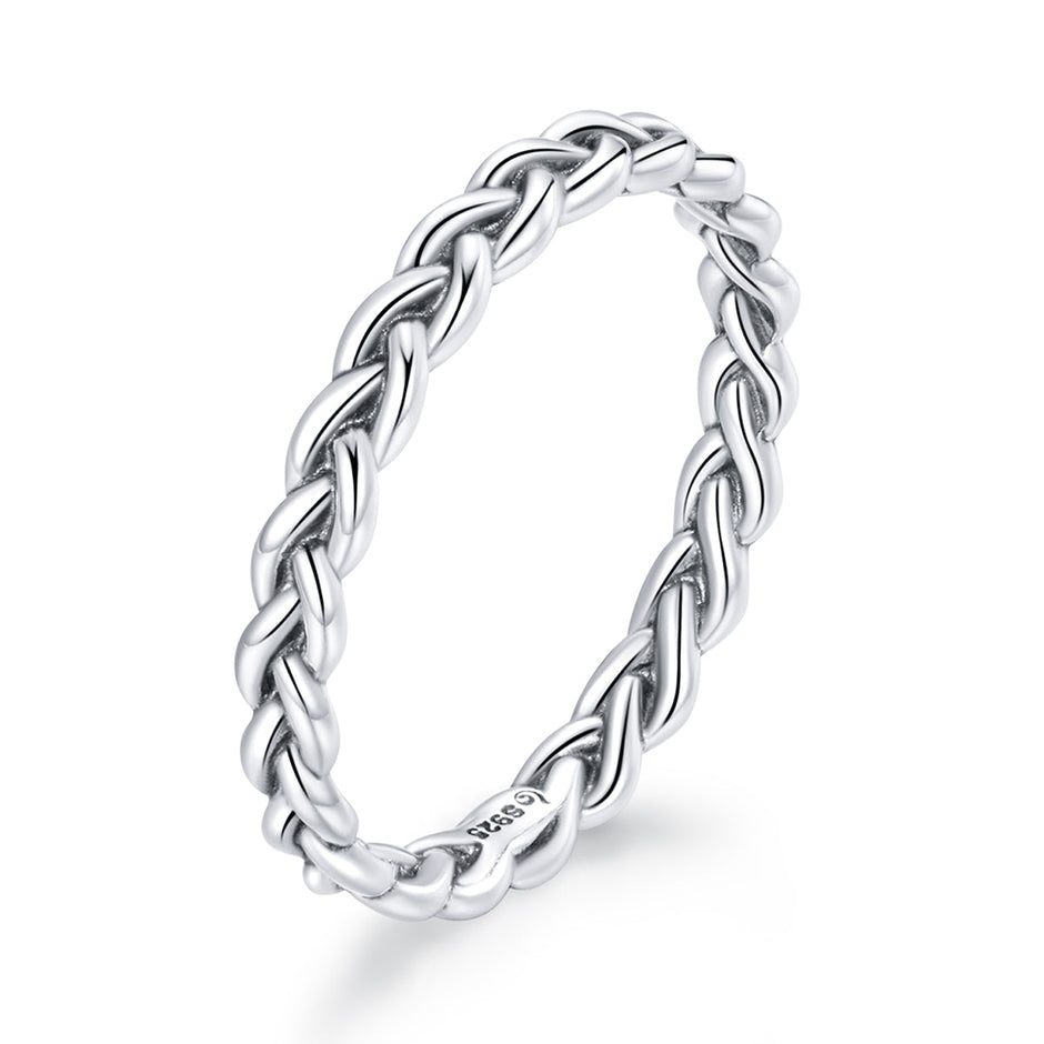 925 Sterling Silver Oxidized 0.20cm Ring Size 9 for Women