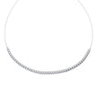 925 Sterling Silver Adjustable Pavé Setting CZ Necklace