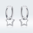 S925 Sterling Silver Plated Platinum CZ Earrings for Women