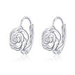 925 Sterling Silver Earrings with Pavé Setting CZ - 1.4x0.9 cm for Women