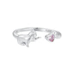 925 Sterling Silver Pavé Setting CZ White Gold Plated Ring for Women