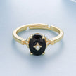 925 Sterling Silver Gold-Plated CZ Pavé Ring for Women