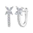 925 Sterling Silver White Gold Plated CZ Earrings for Women