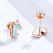 925 Sterling Silver Opal Earrings for Women