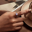 925 Sterling Silver Ring with Pavé Setting CZ, Size 6.0