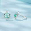 925 Sterling Silver Earrings with Transparent Glass and Oxidized Finish for Women
