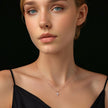 925 Sterling Silver Moissanite Pendant Necklace 40+5cm for Women