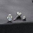 925 Sterling Silver Moissanite Earrings 0.5cm for Women